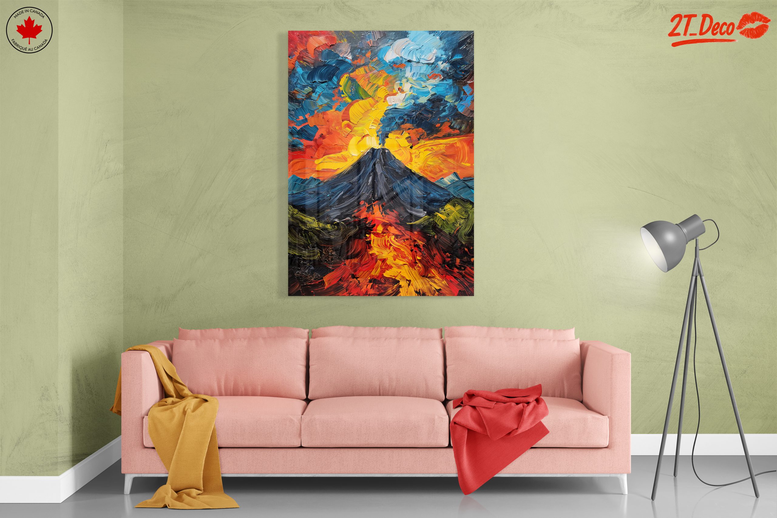 Volcano Erupting Under Colorful Skies - Image 7