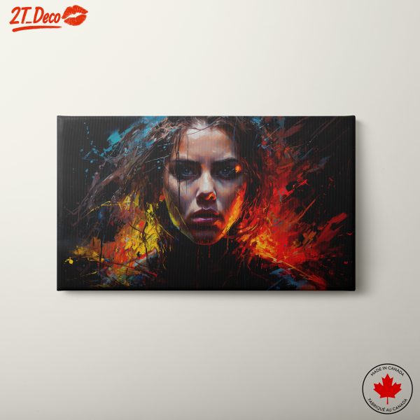 Vibrant Emotive Portrait with Bold Colors