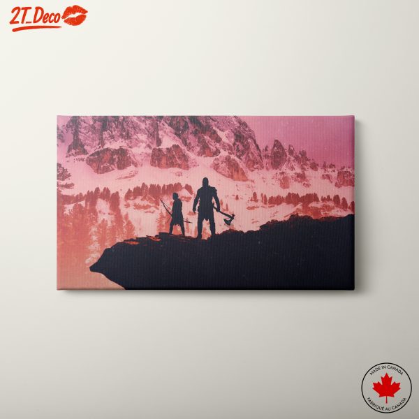 Epic Mountain Adventure Scene in Anime Style