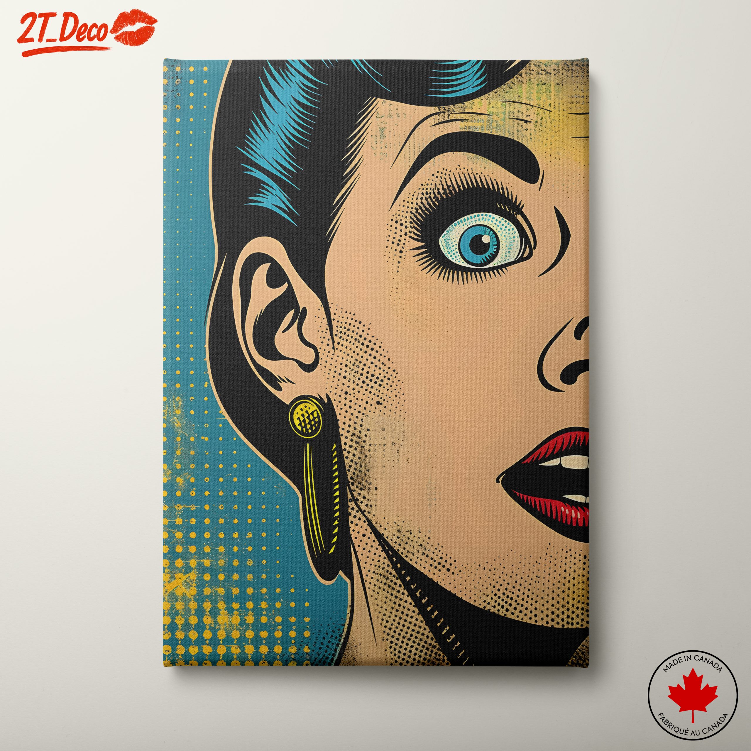 Surprised Woman in Pop Art Style