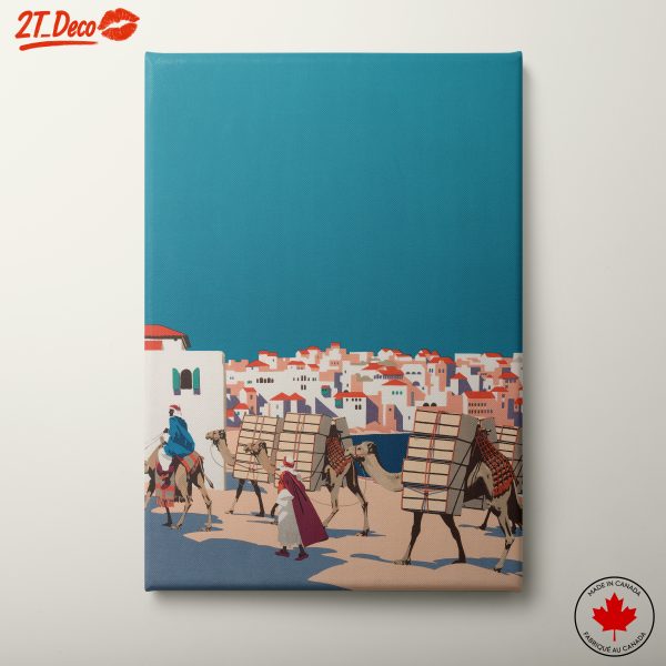 Stylized Urban Scene with Camels