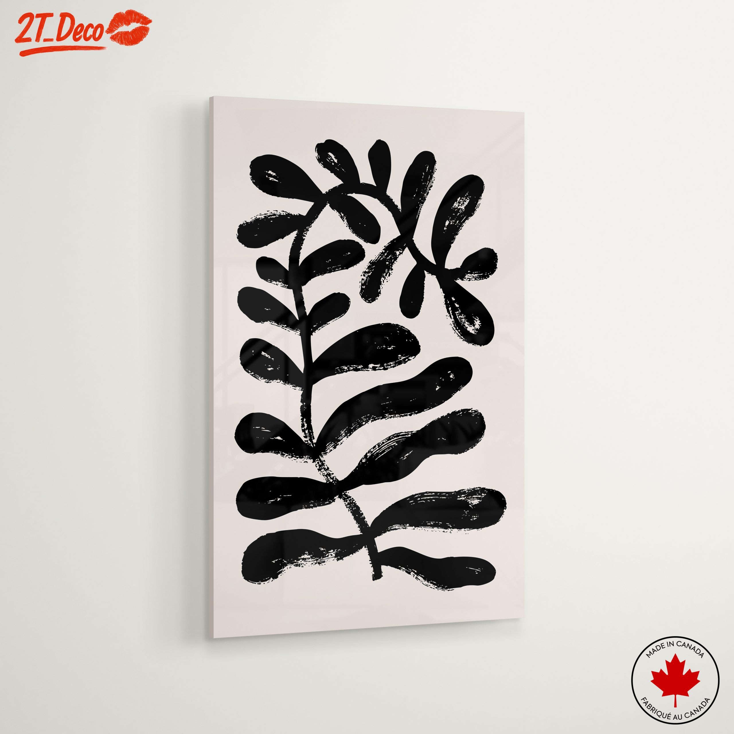 Bold Abstract Black Leaf Design - Image 6