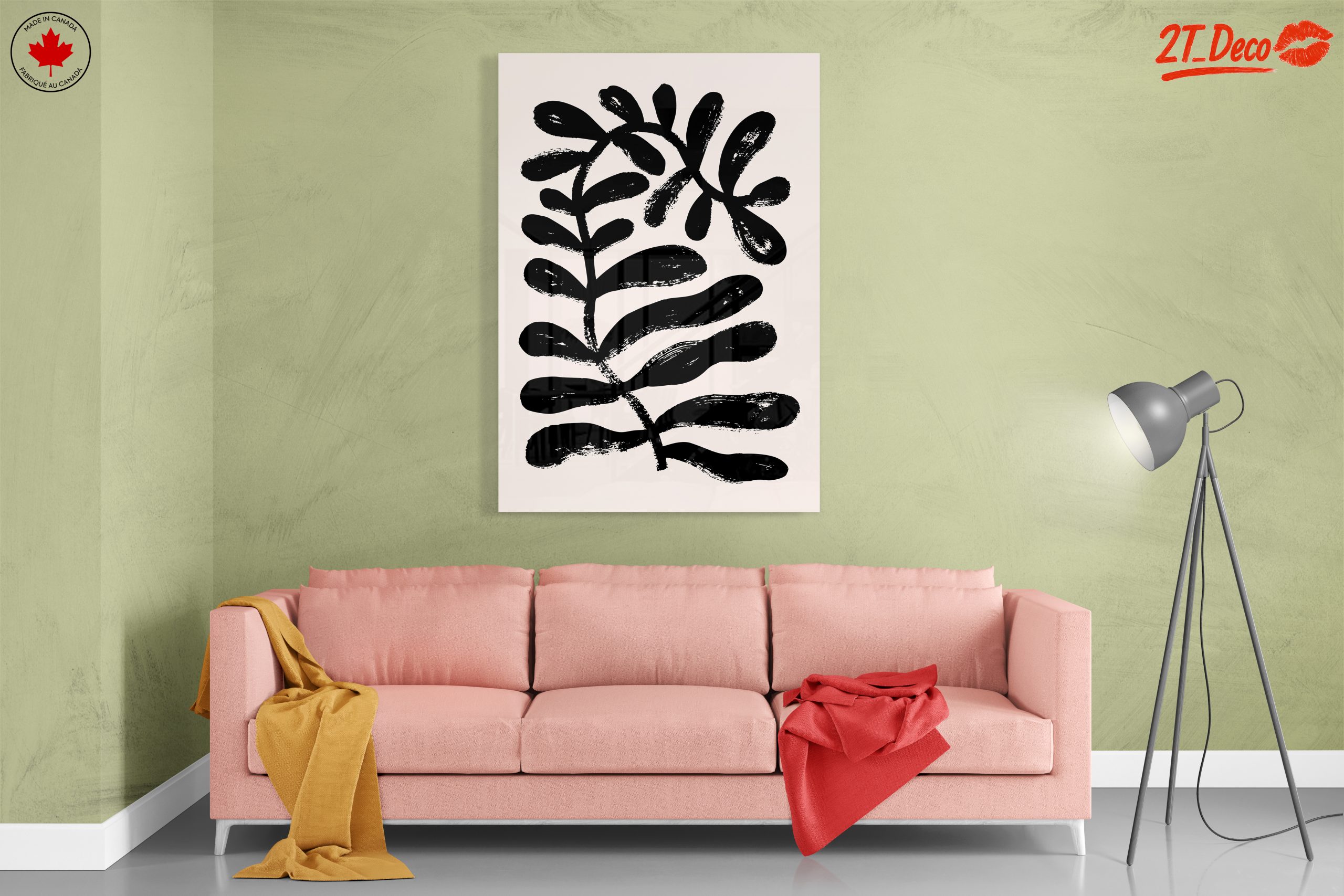 Bold Abstract Black Leaf Design - Image 7