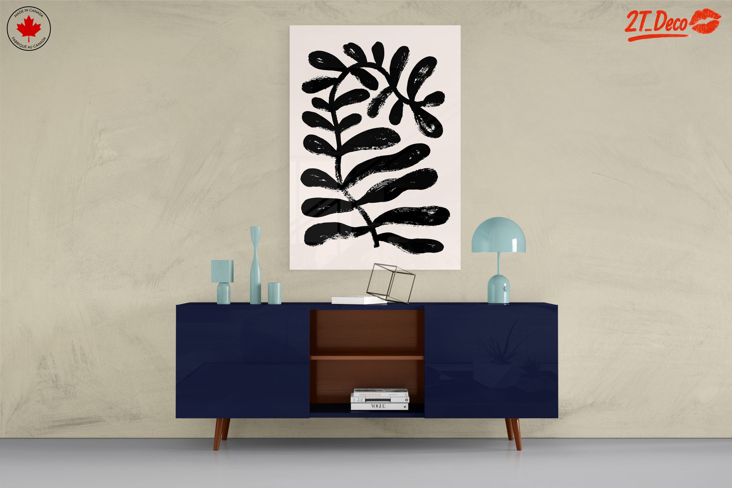 Bold Abstract Black Leaf Design - Image 8
