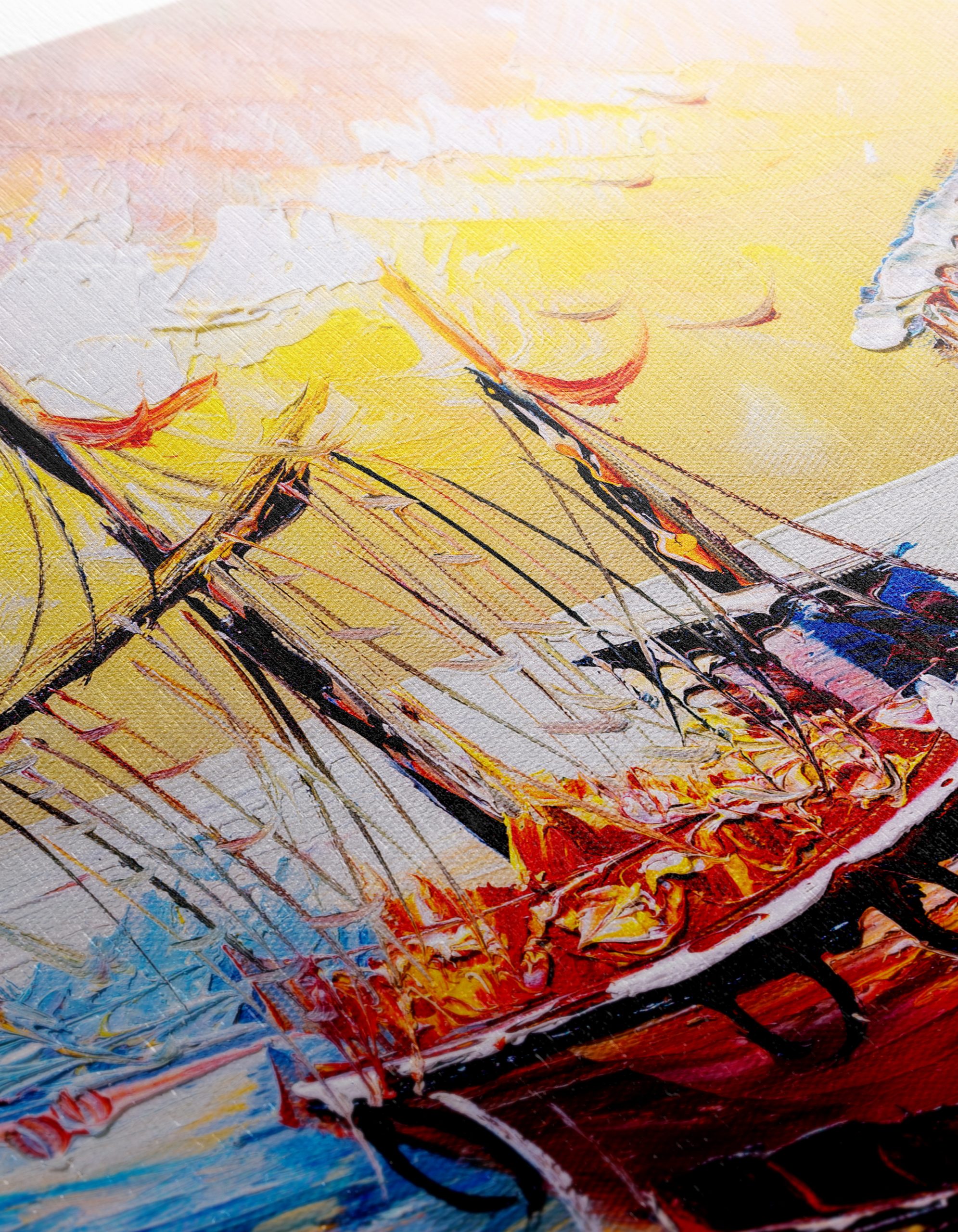 Colorful Waterfront Scene with Boats - Image 12