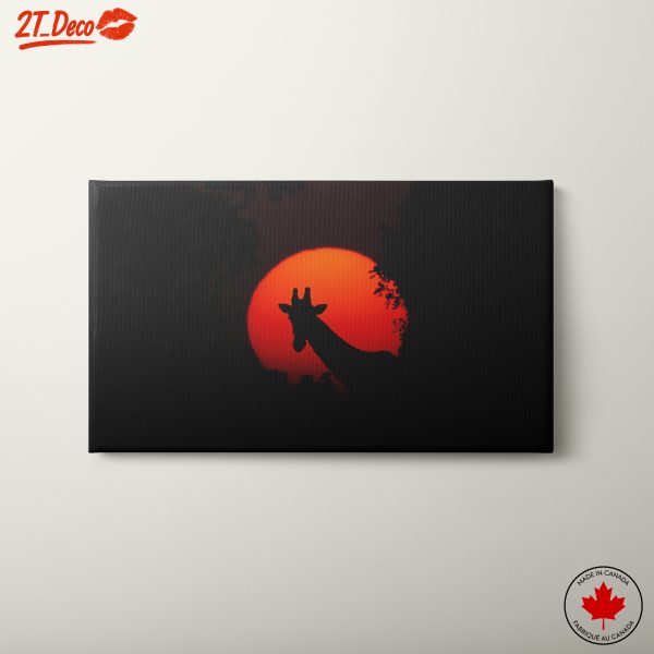 Silhouette of a Giraffe at Sunset