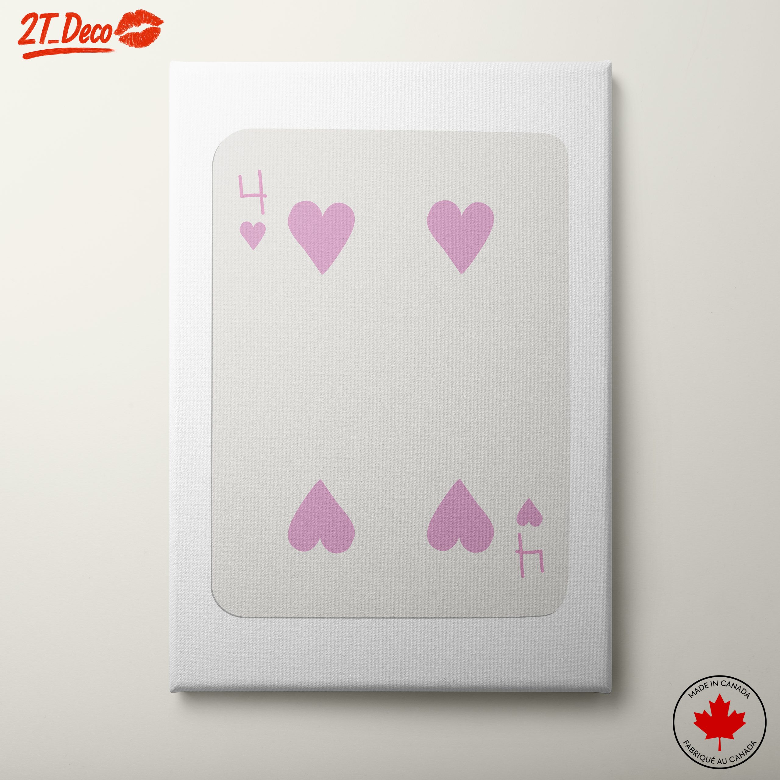 Stylish Playing Card Design with Hearts