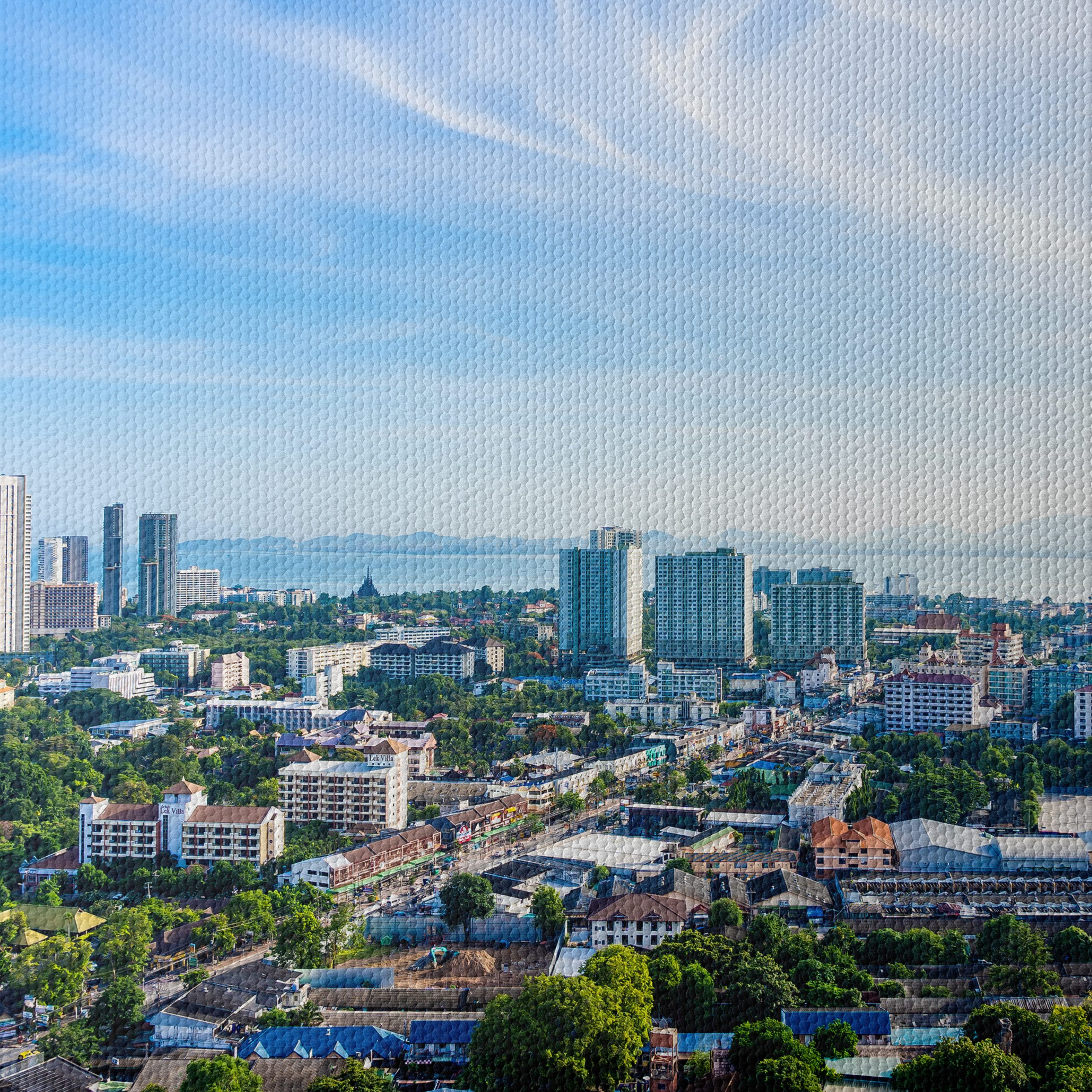Vibrant Cityscape Overlooking the Ocean - Image 4