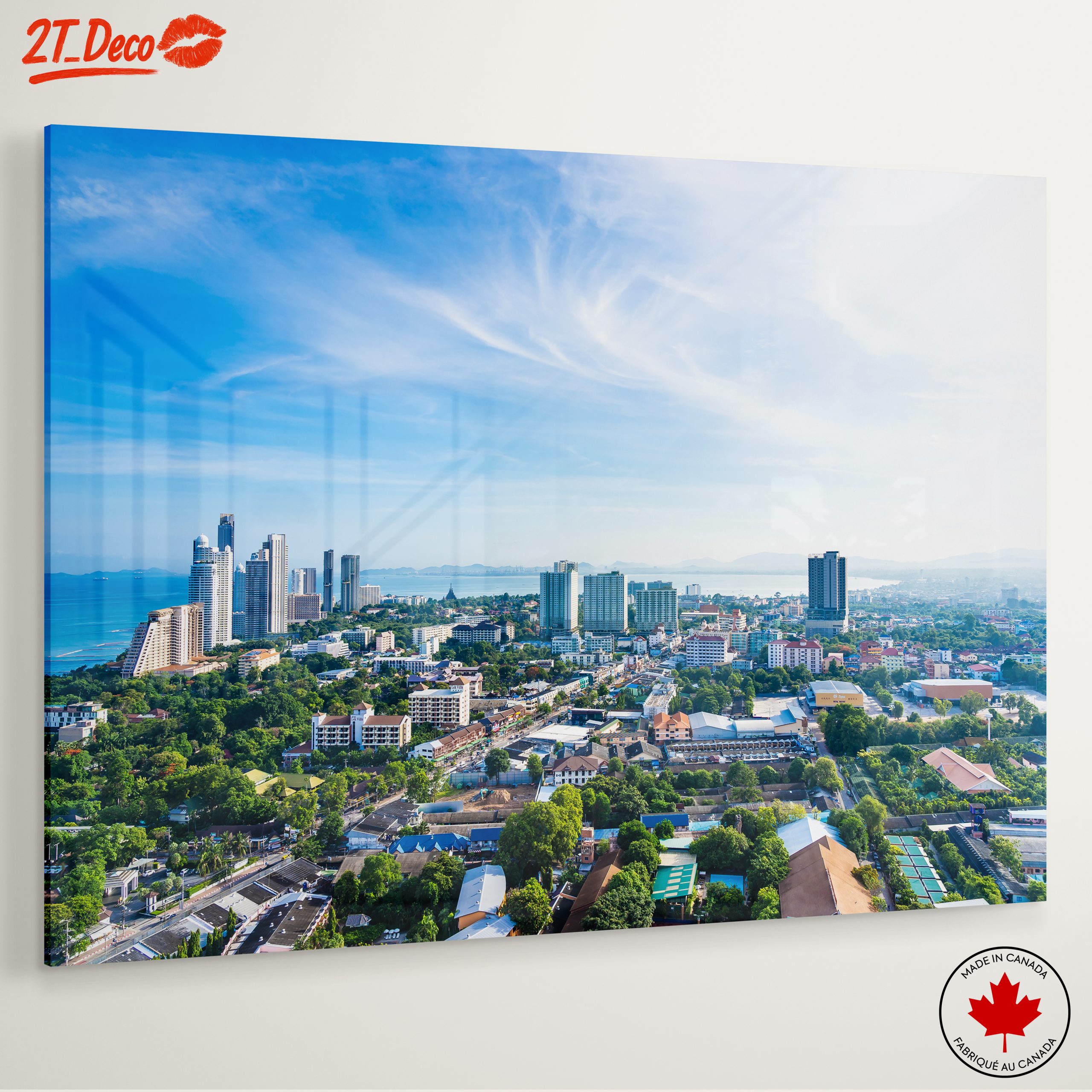 Vibrant Cityscape Overlooking the Ocean - Image 6