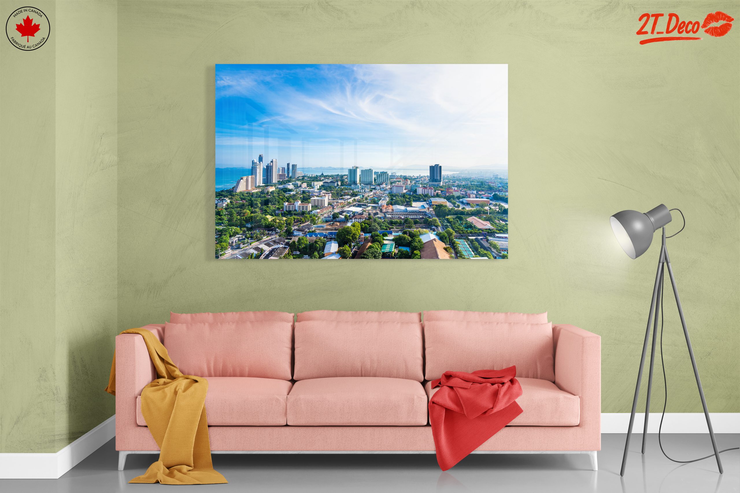 Vibrant Cityscape Overlooking the Ocean - Image 7