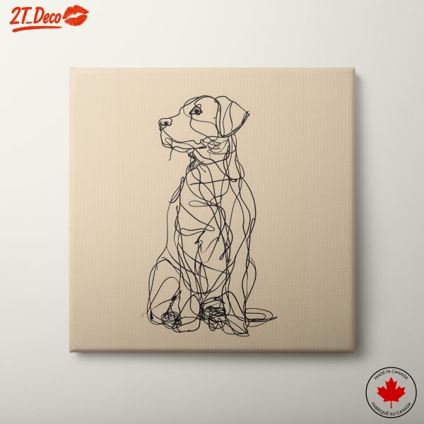 Minimalist Dog Line Art Illustration