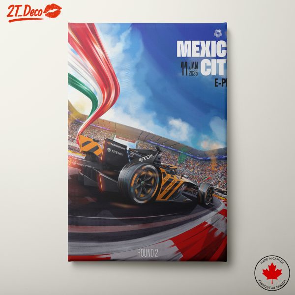 Exciting Formula 1 Mexico City E-Prix Artwork