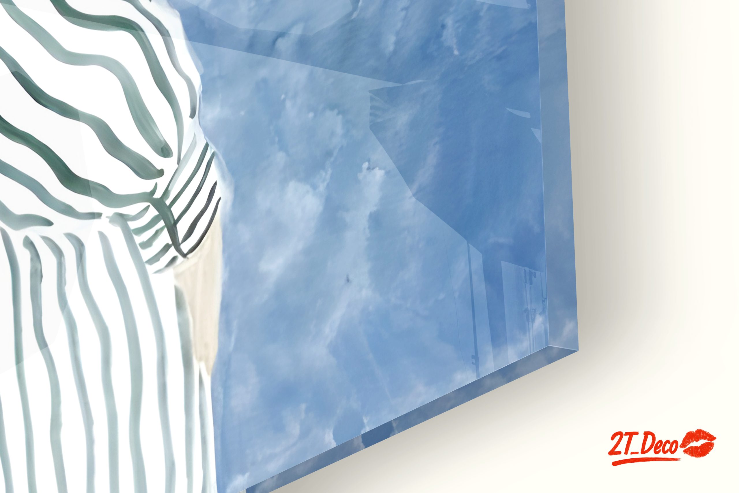 Stylized Modern Portrait with Blue Background - Image 9