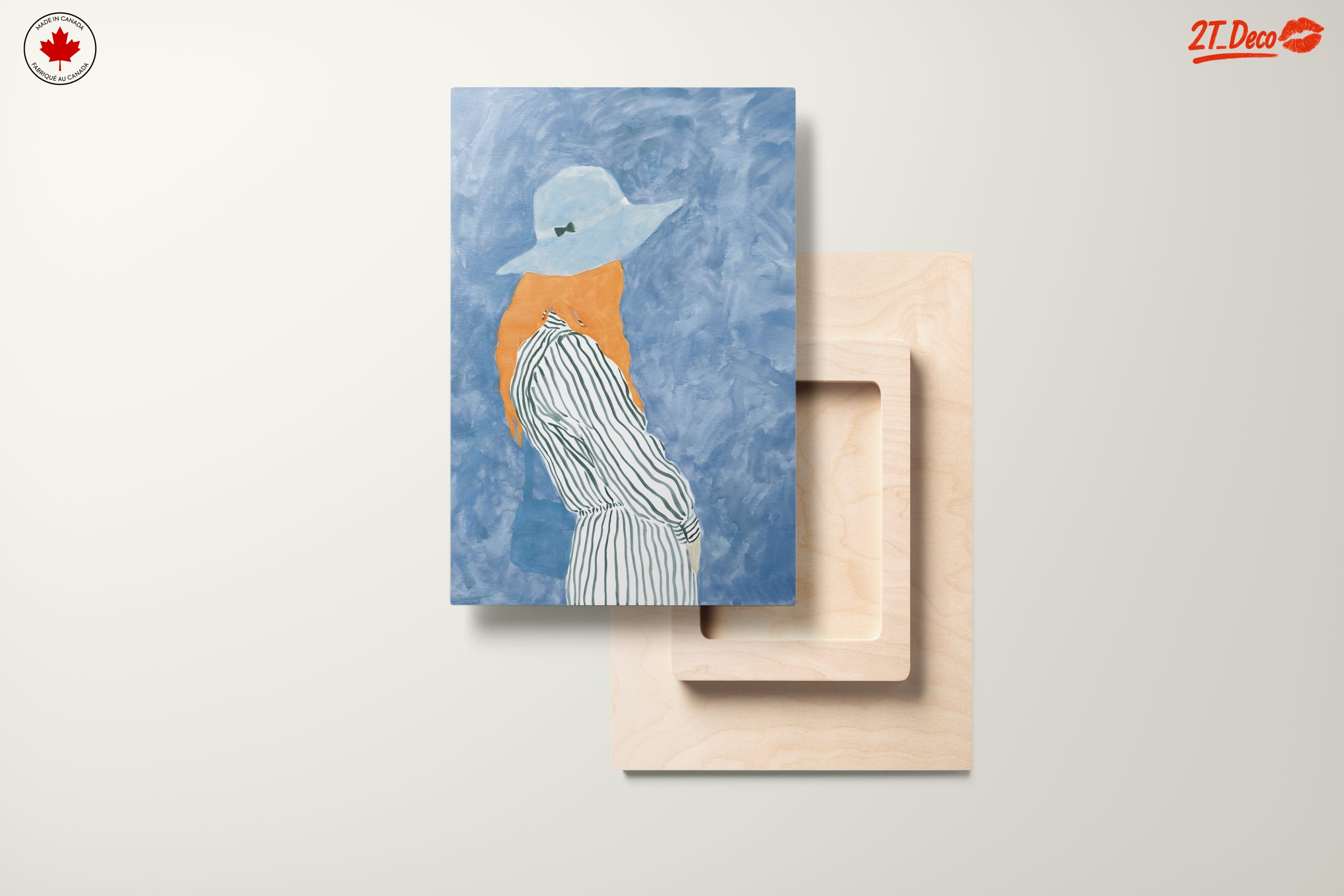 Stylized Modern Portrait with Blue Background - Image 11