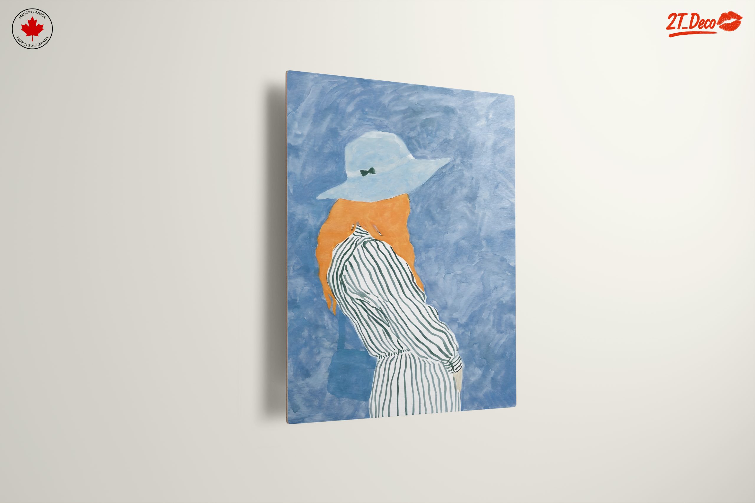 Stylized Modern Portrait with Blue Background - Image 13
