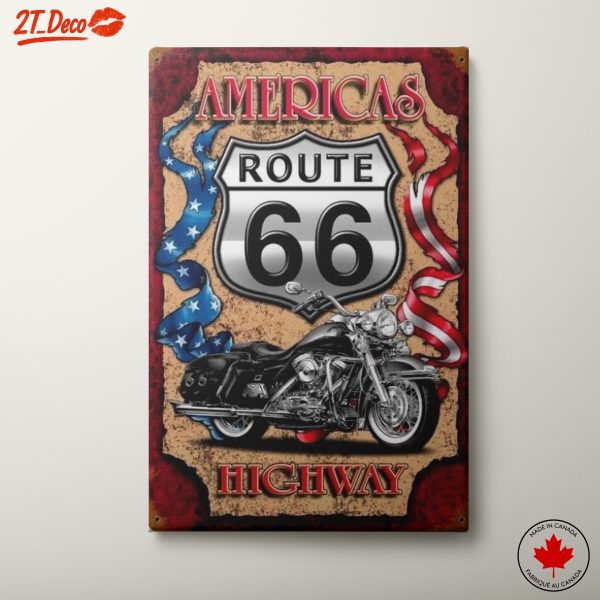 Route 66 Motorcycle Art