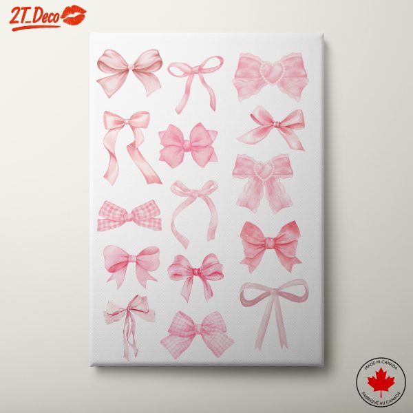 Beautiful Bow Illustrations in Soft Pink