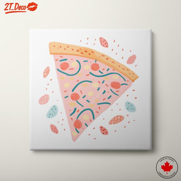 Colorful Abstract Pizza Slice Art