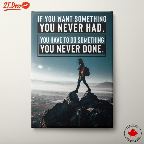 Inspirational Mountain Climber Motivational Quote Art