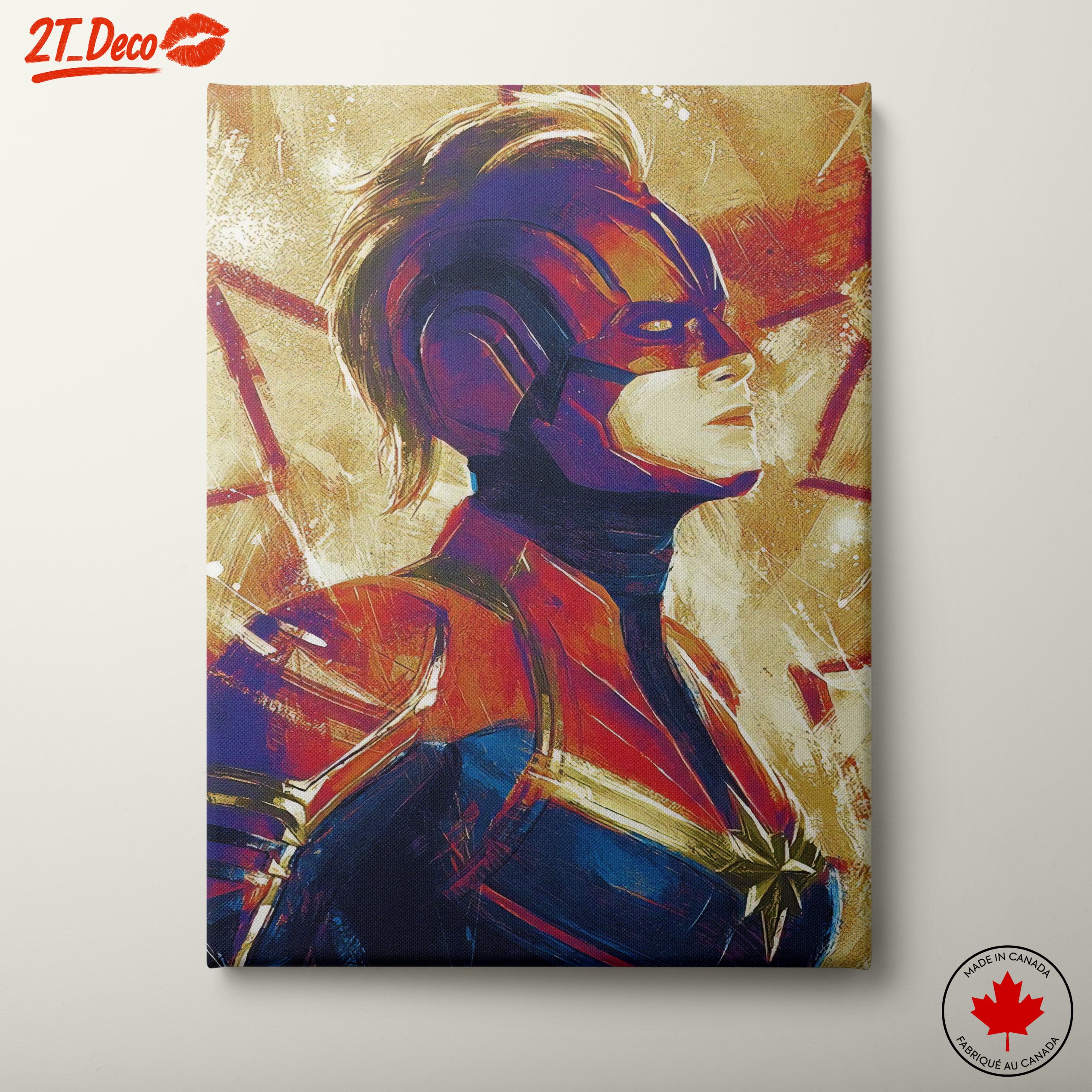Captain Marvel Portrait in Bold Colors