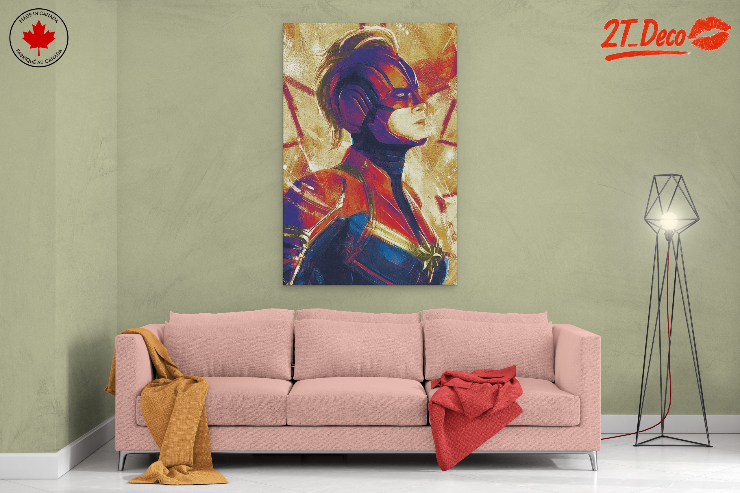 Captain Marvel Portrait in Bold Colors - Image 2