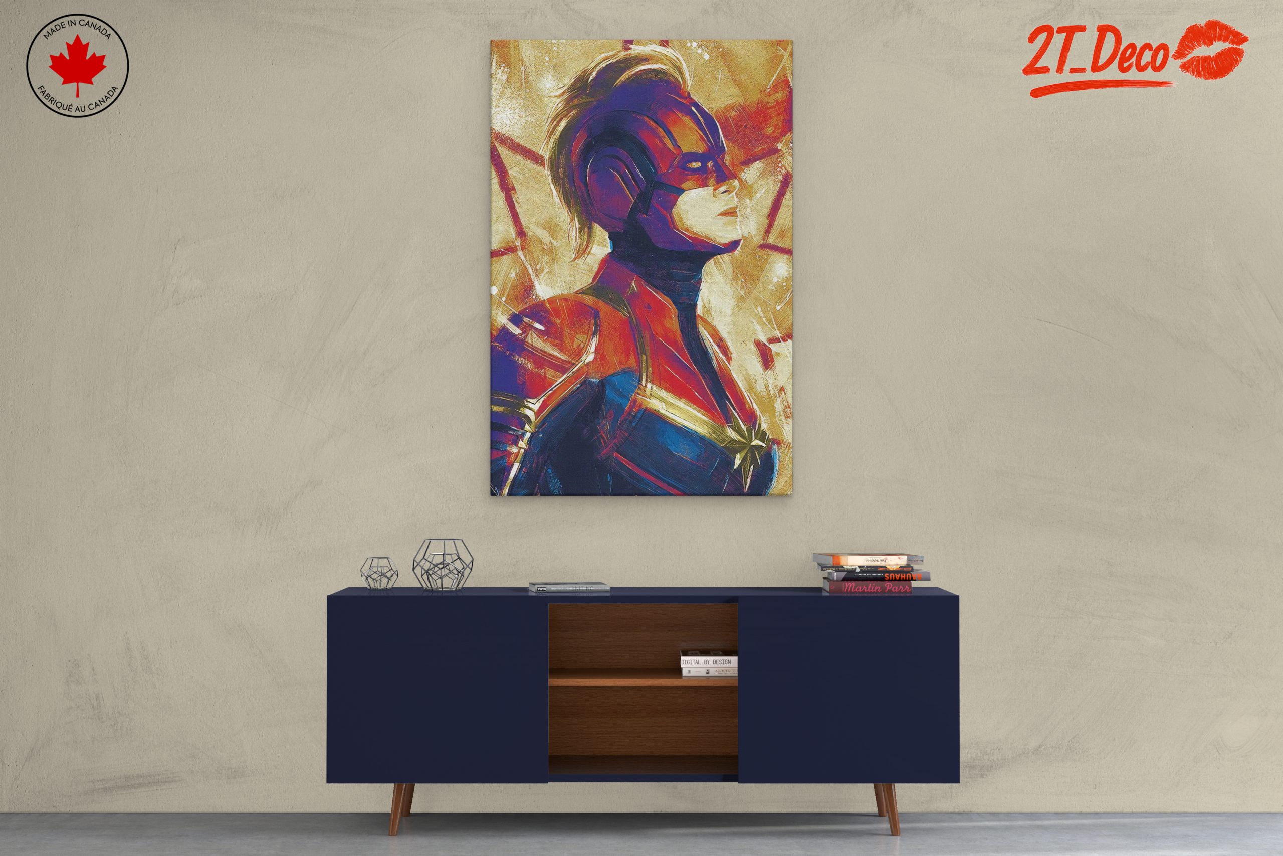 Captain Marvel Portrait in Bold Colors - Image 3