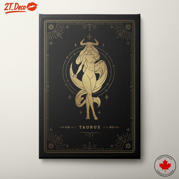 Stylized Taurus Zodiac Sign Illustration