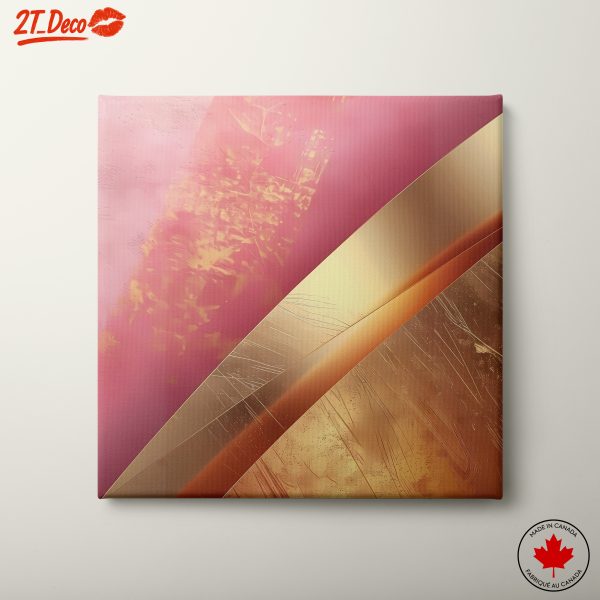 Elegant Gold and Pink Abstract Design