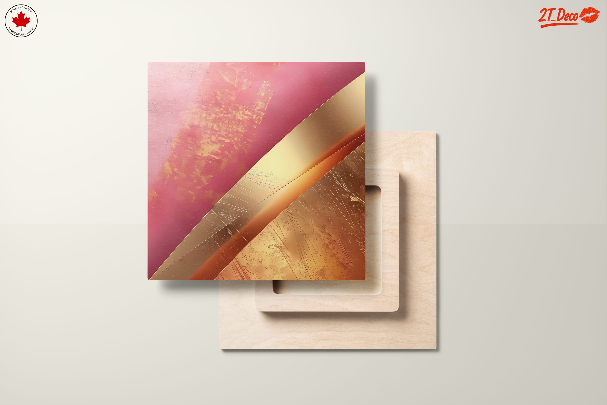 Elegant Gold and Pink Abstract Design - Image 11