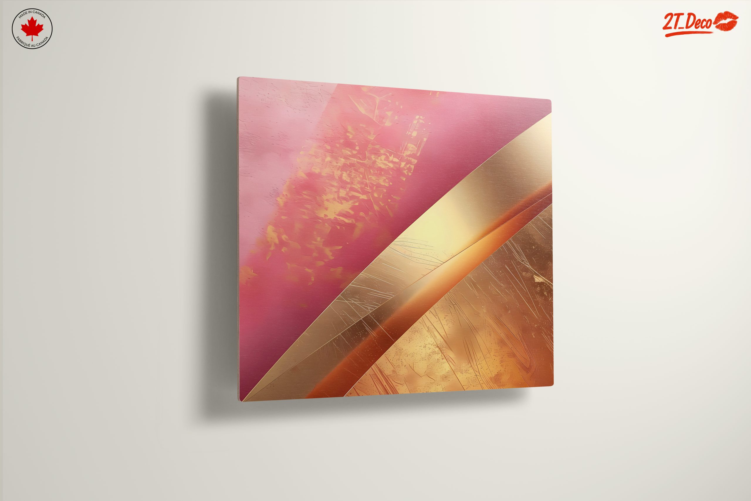 Elegant Gold and Pink Abstract Design - Image 13