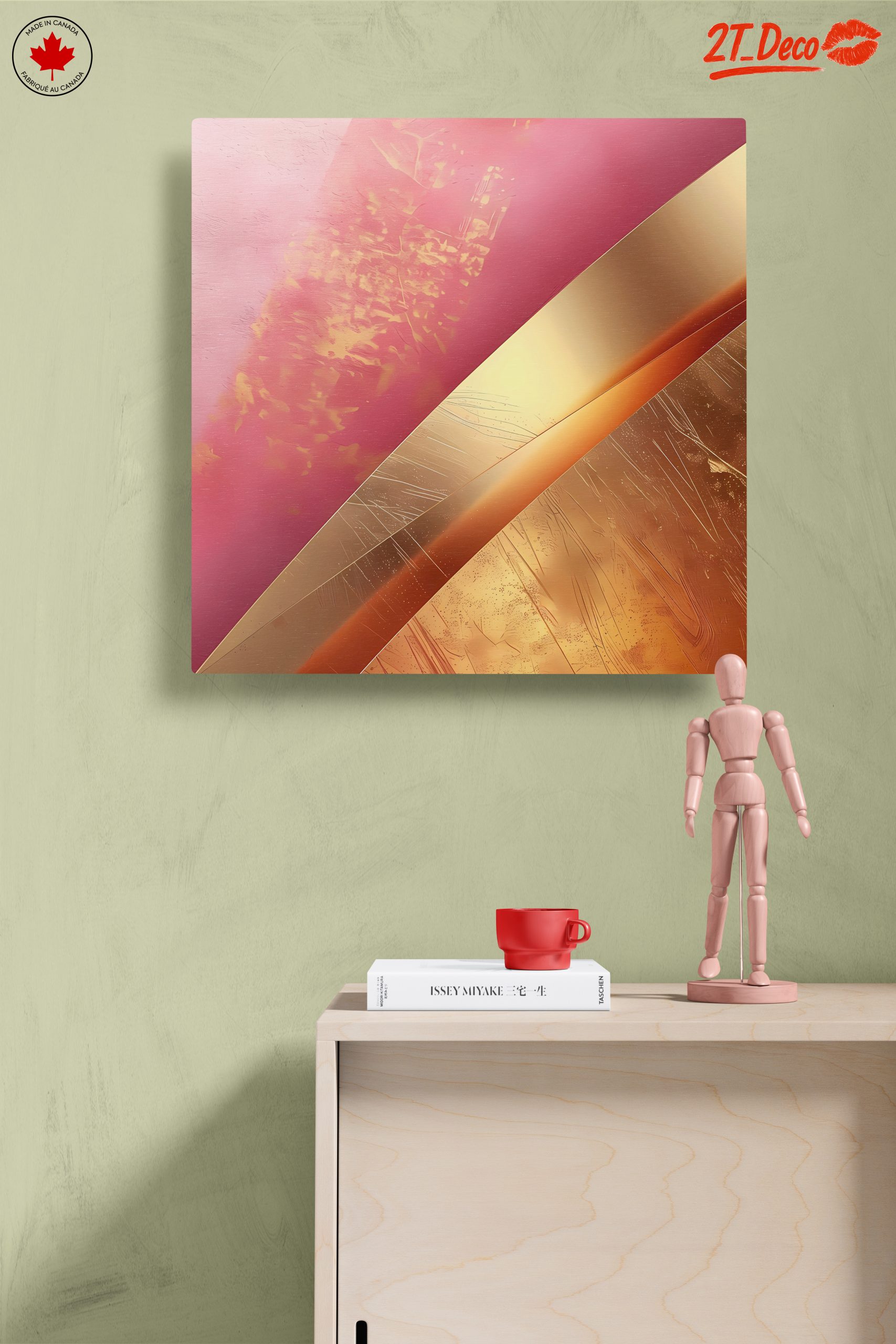 Elegant Gold and Pink Abstract Design - Image 14