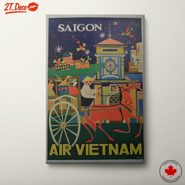 Vintage Saigon Air Vietnam City Art