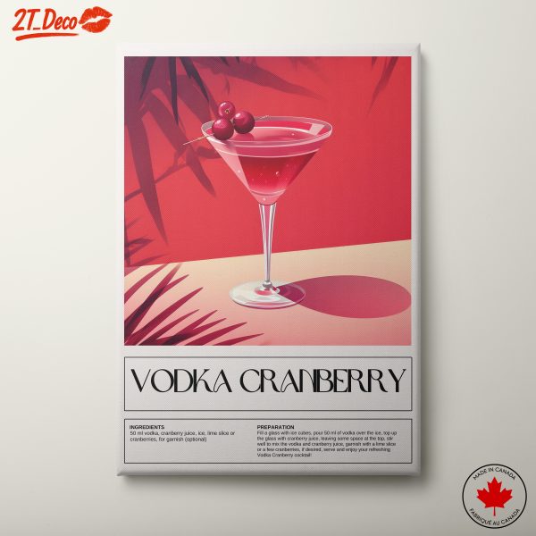 Stylish Vodka Cranberry Cocktail Art