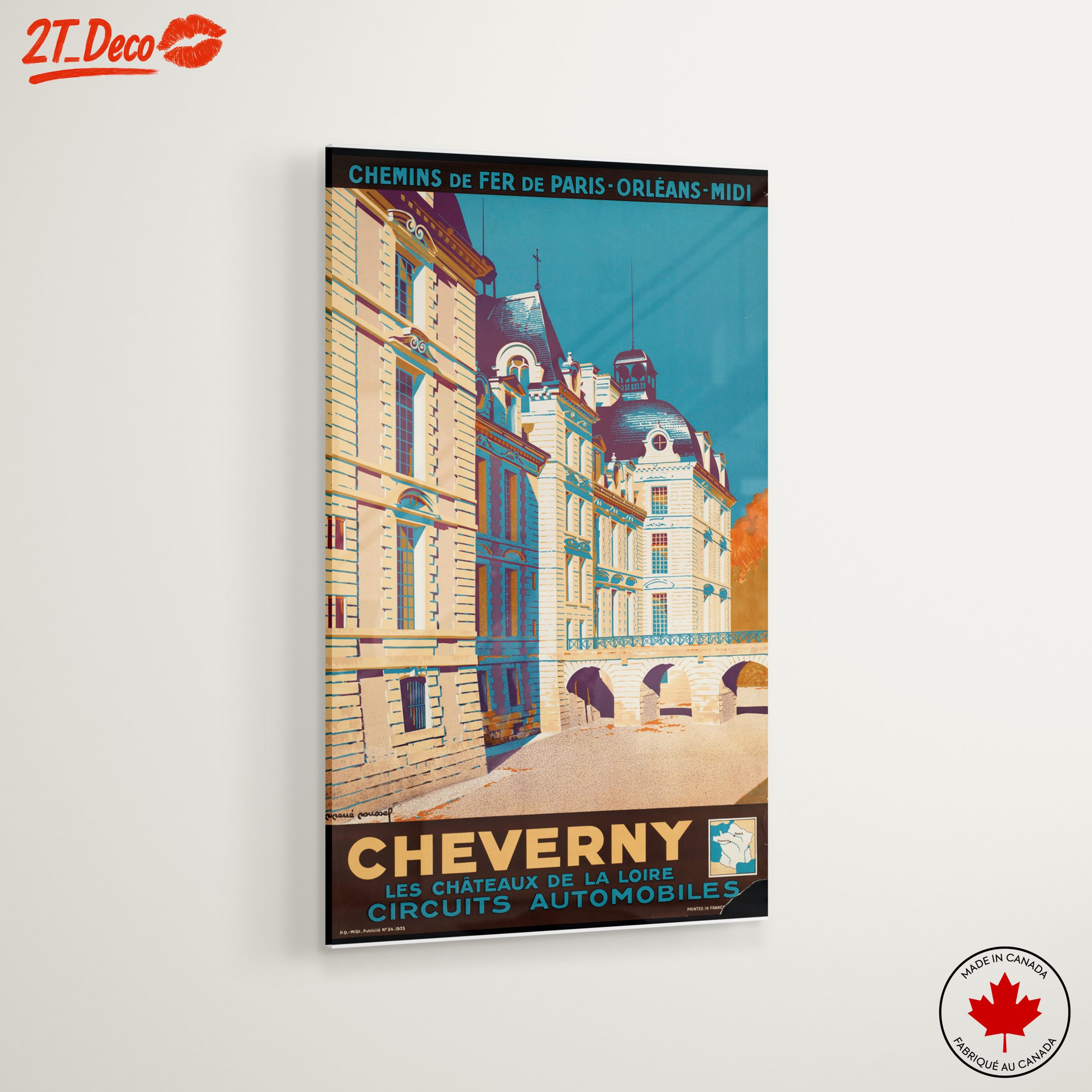 Cheverny Chateau Vintage Travel Poster - Image 6