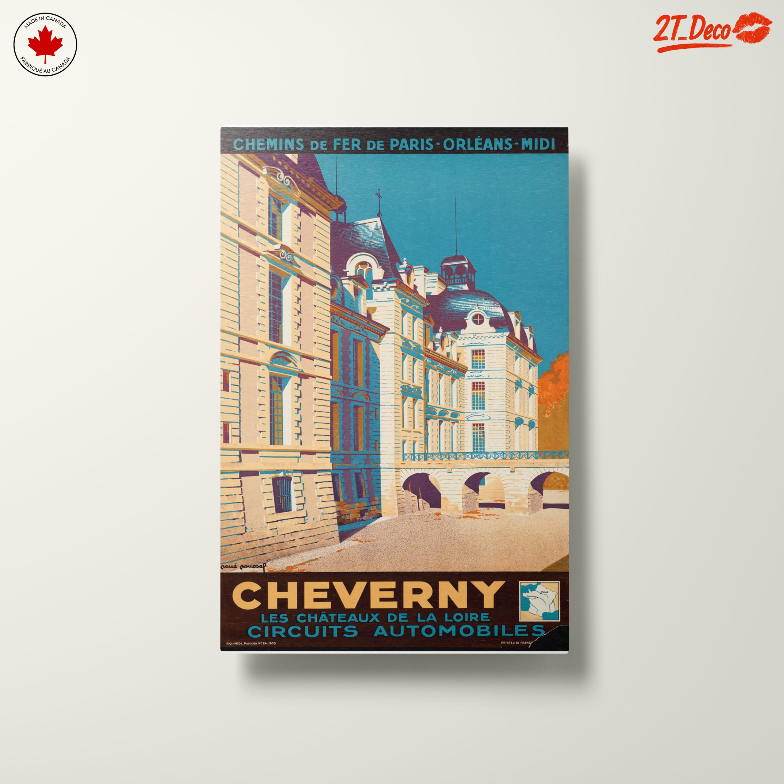 Cheverny Chateau Vintage Travel Poster - Image 10