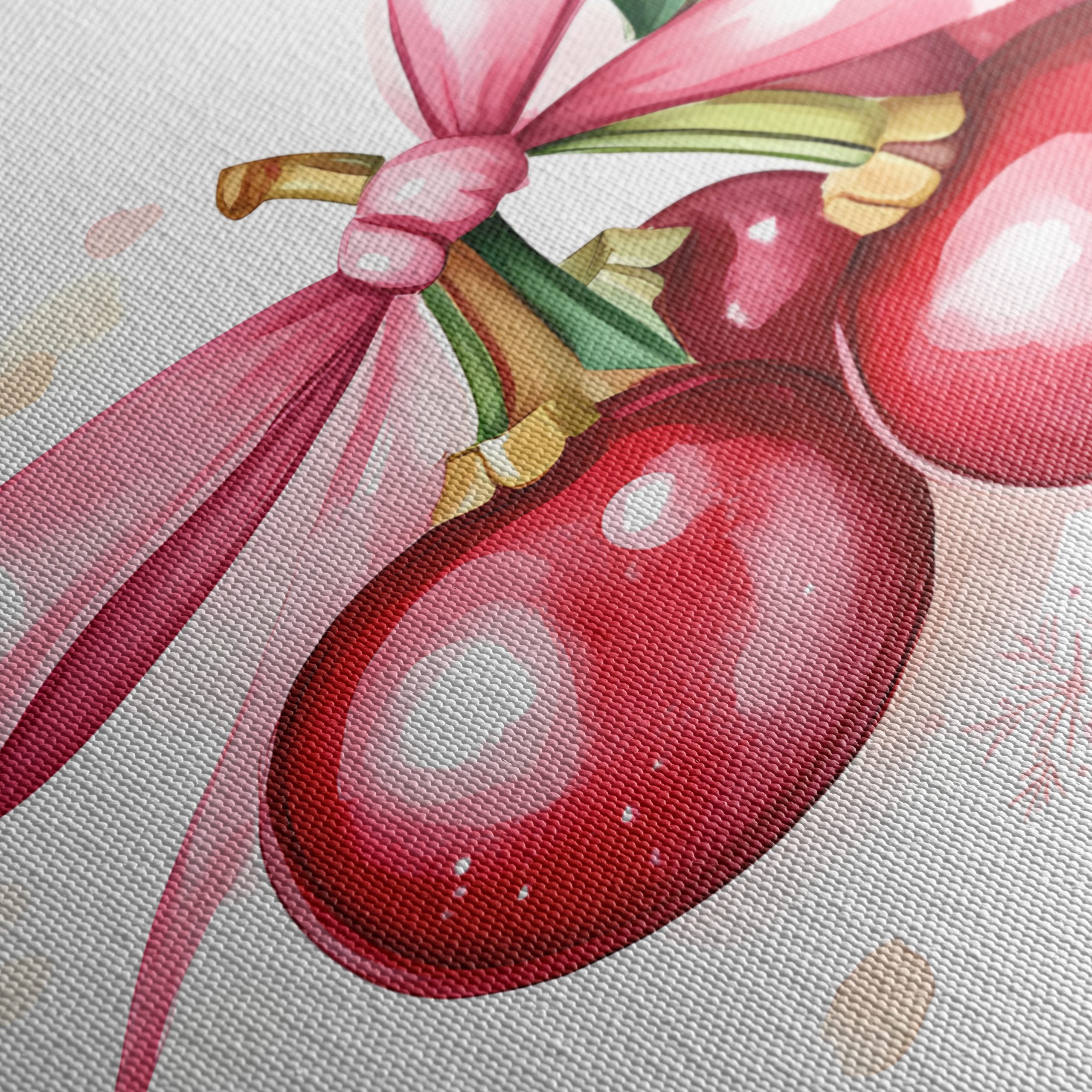 Holiday Floral Artwork with Bow - Image 5