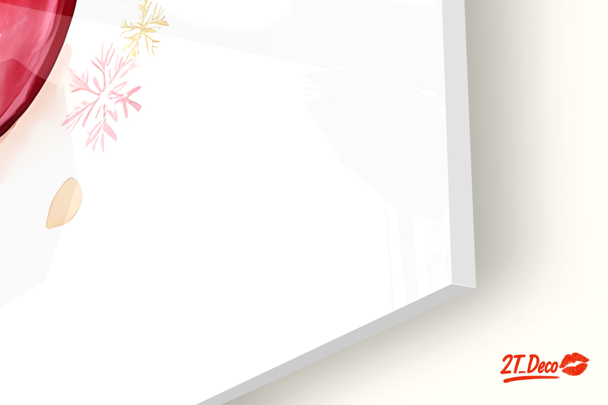 Holiday Floral Artwork with Bow - Image 9