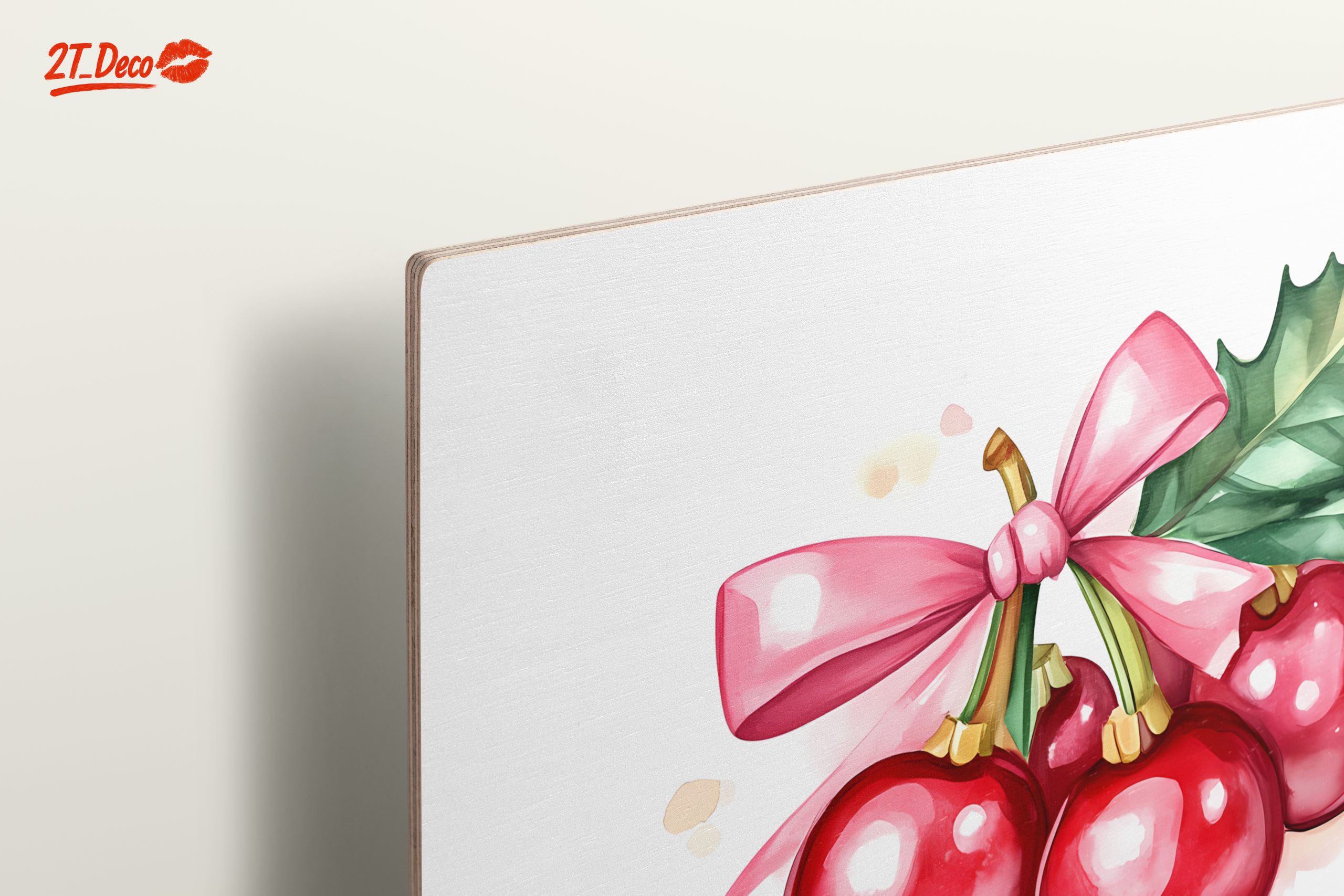 Holiday Floral Artwork with Bow - Image 15