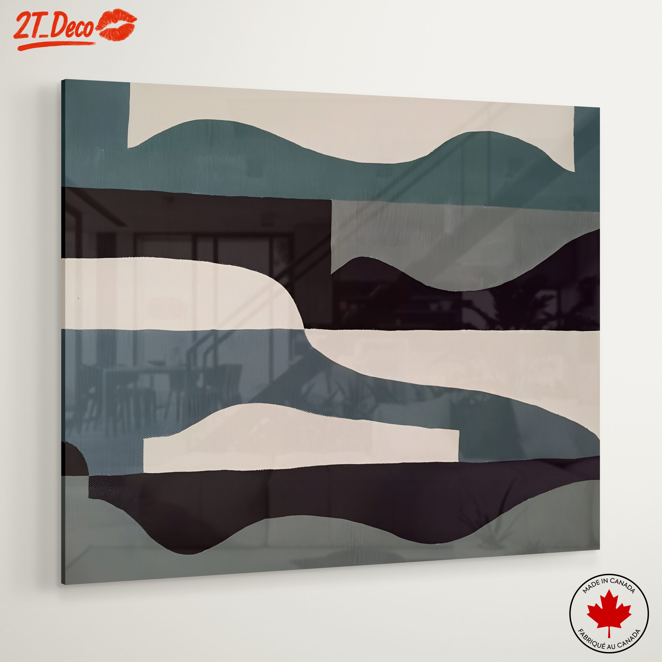 Modern Abstract Wall Art with Fluid Shapes - Image 6