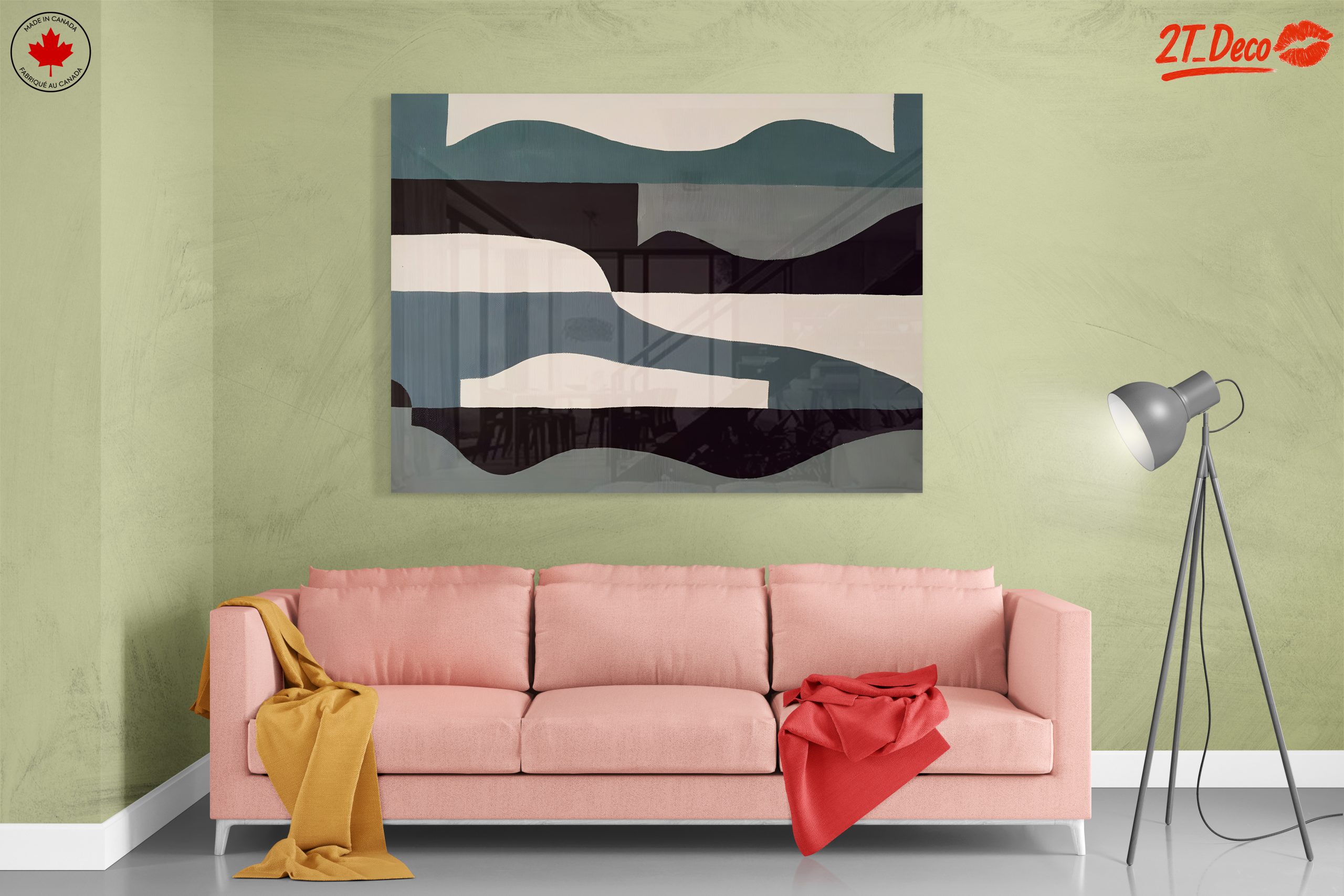 Modern Abstract Wall Art with Fluid Shapes - Image 7