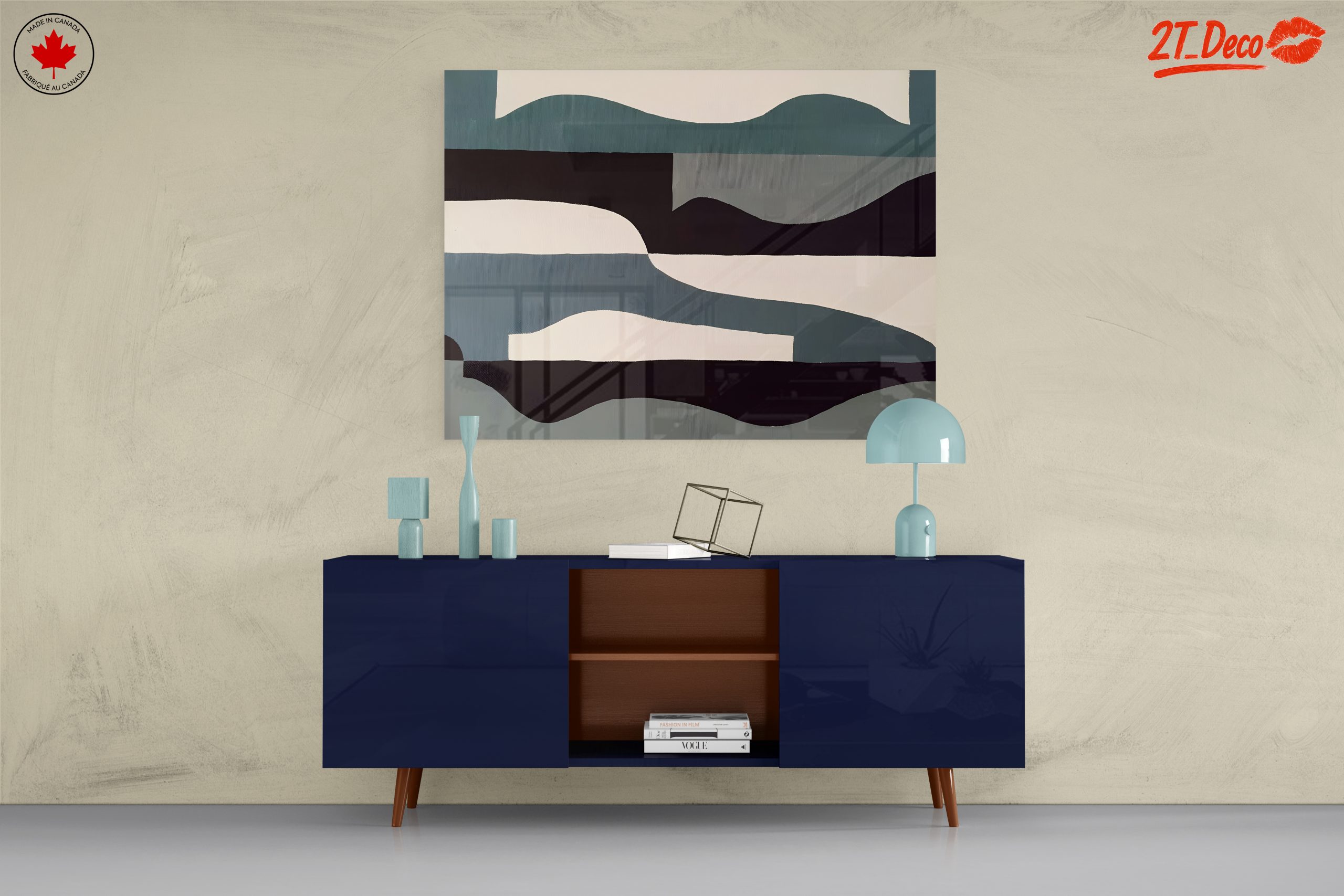 Modern Abstract Wall Art with Fluid Shapes - Image 8