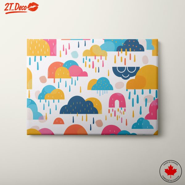 Colorful Abstract Clouds with Playful Shapes