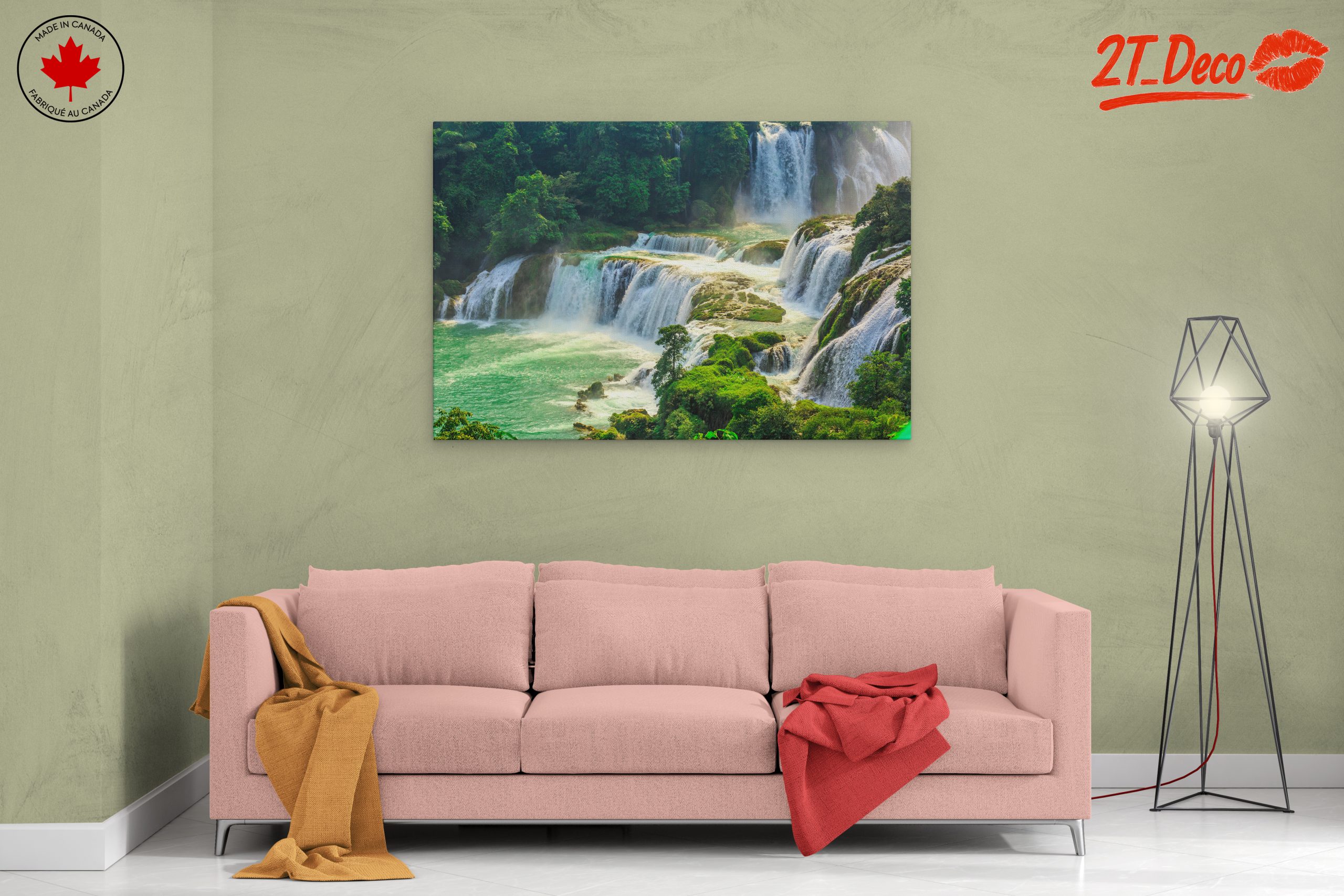 Serene Waterfall in Lush Greenery 2 - Image 2