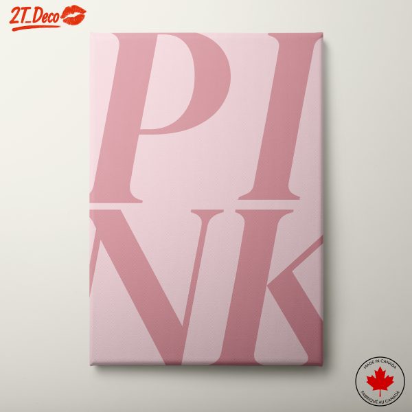 Abstract Pink Typography Art