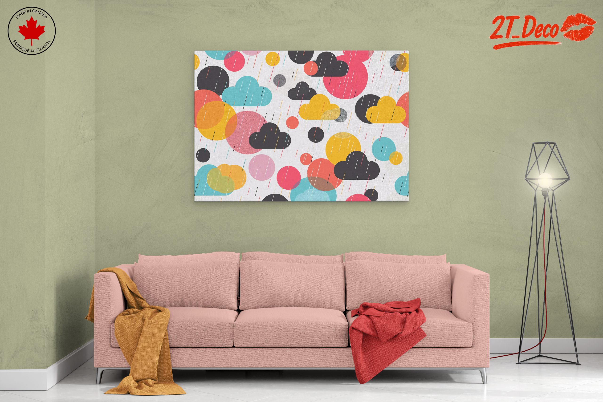 Colorful Abstract Cloud Design for Modern Decor - Image 2