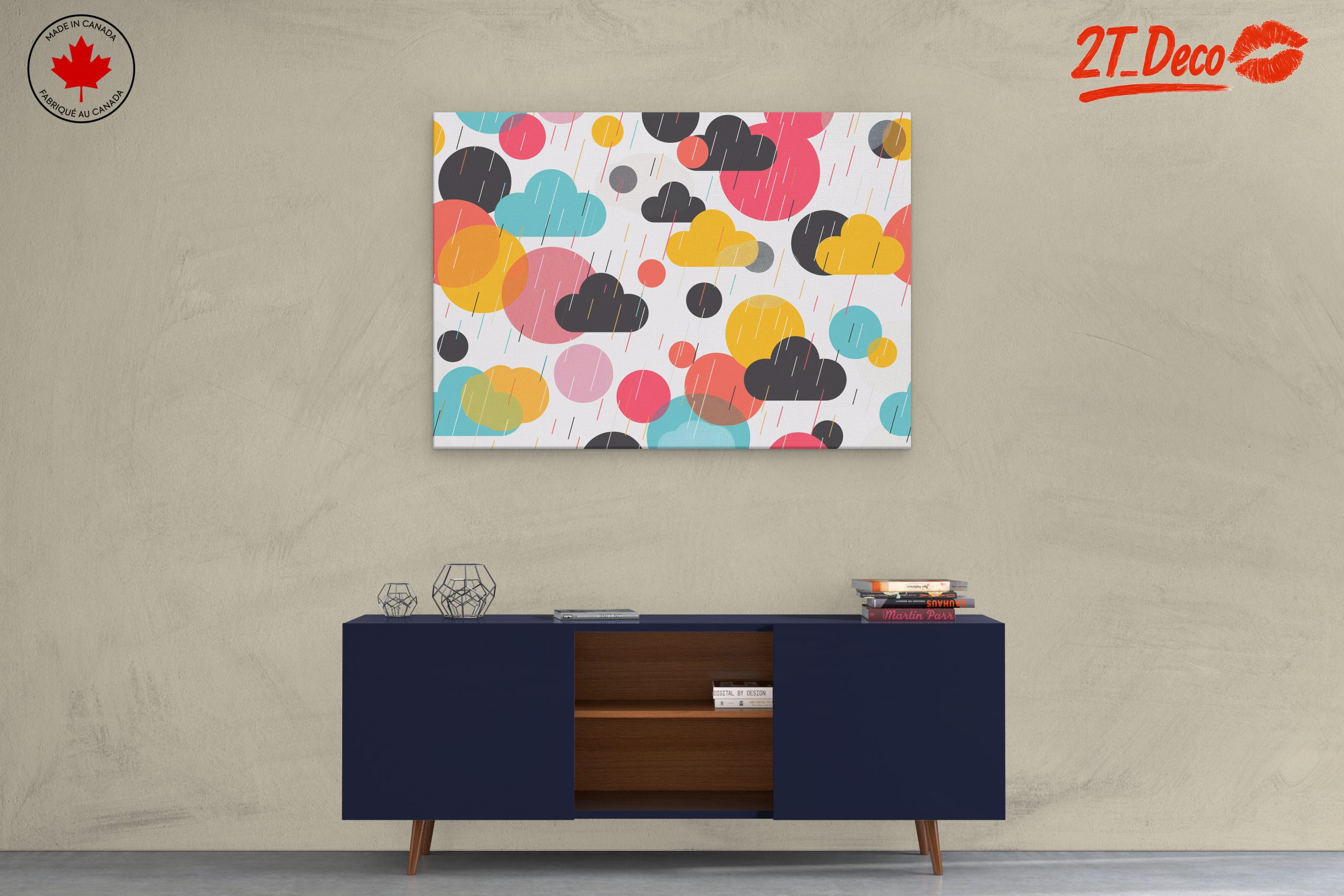 Colorful Abstract Cloud Design for Modern Decor - Image 3