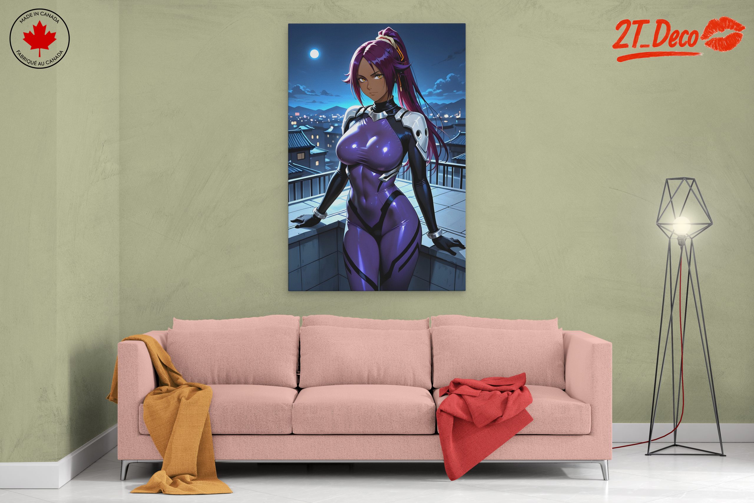 Futuristic Anime Character with Purple Suit - Image 2