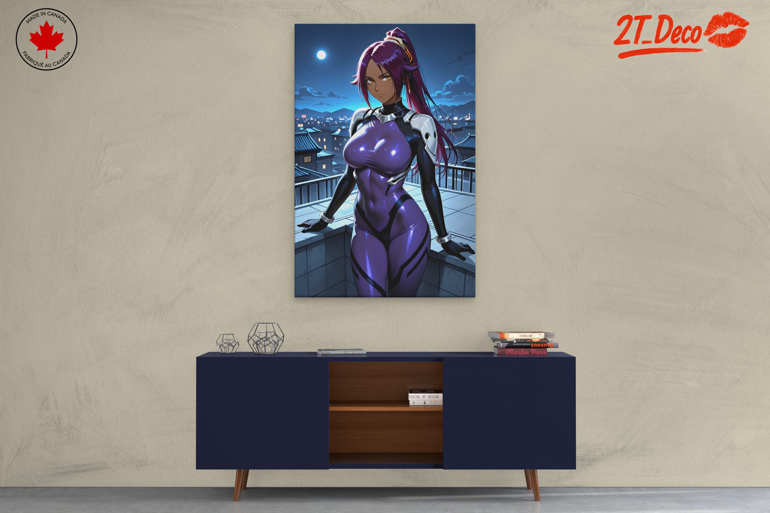 Futuristic Anime Character with Purple Suit - Image 3