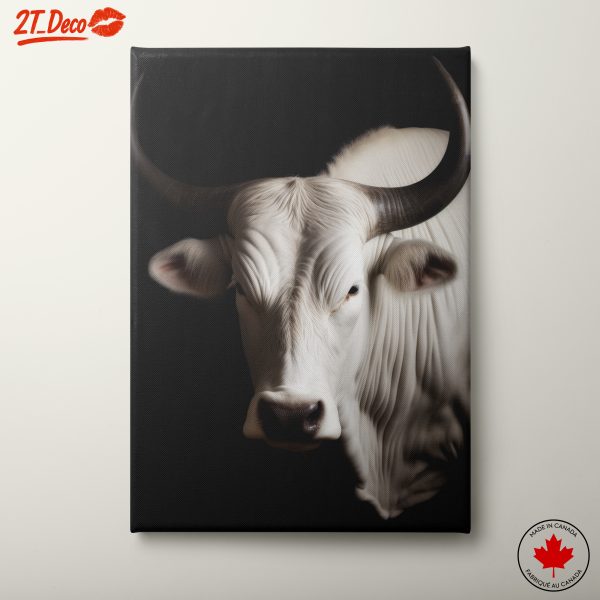 Majestic Bull Portrait in Artistic Style