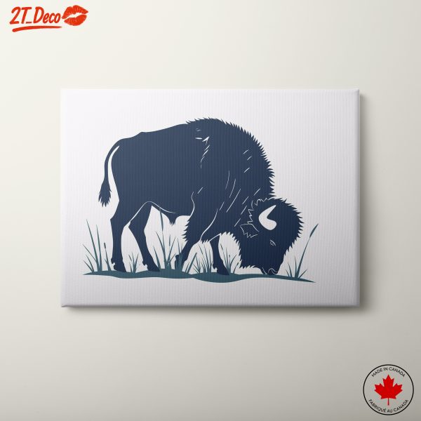 Stylized Bison Silhouette Art